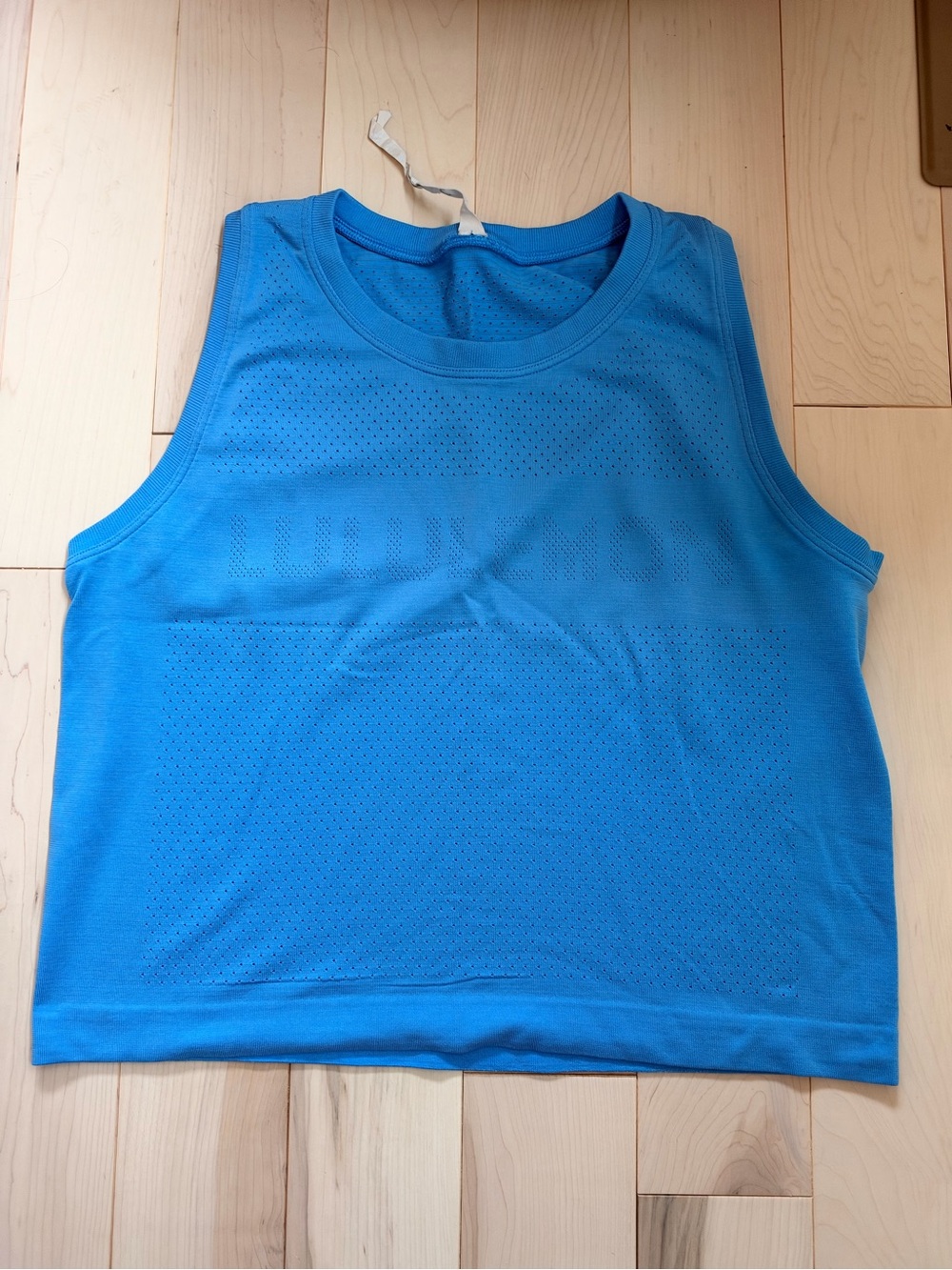 lululemon athletica Bright Blue Perforated Workout Tank